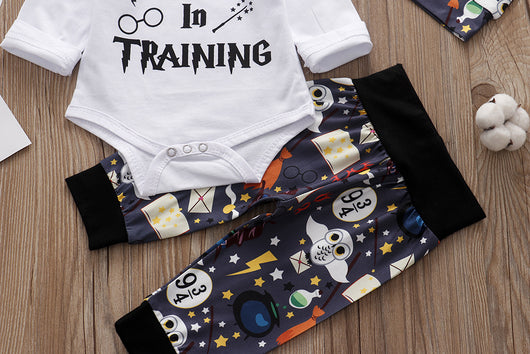 Conjunto de 3 Piezas para Bebé: Mono, Pantalón y Gorro Primavera-Otoño - Image 3