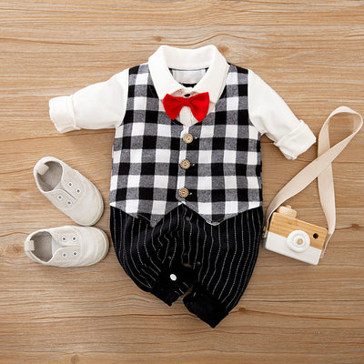 Mameluco Infantil Caballero Primavera Otoño - Ropa de Manga Larga para Bebé - Image 26