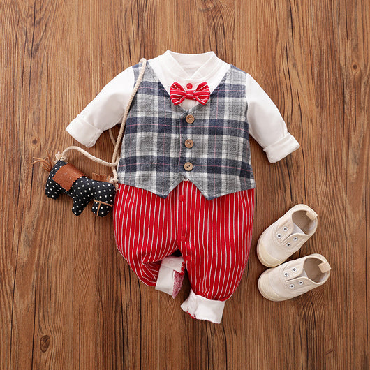 Mameluco Infantil Caballero Primavera Otoño - Ropa de Manga Larga para Bebé - Image 33