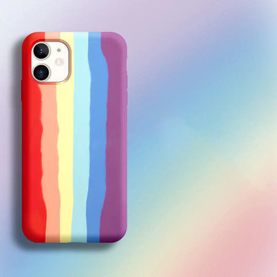 Funda iPhone 11 Arcoíris con Líquido Fluido - Protección y Estilo