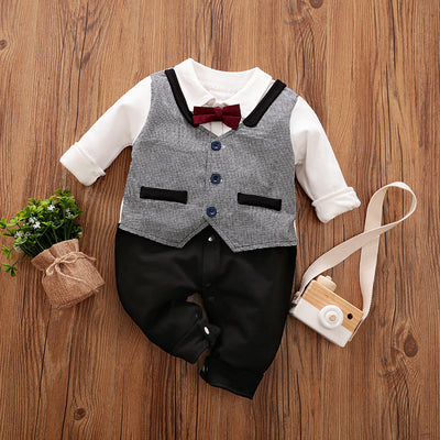 Mameluco Infantil Caballero Primavera Otoño - Ropa de Manga Larga para Bebé - Image 8