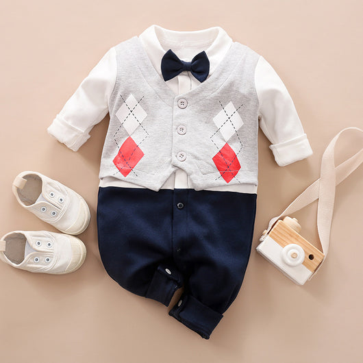 Mameluco Infantil Caballero Primavera Otoño - Ropa de Manga Larga para Bebé - Image 10