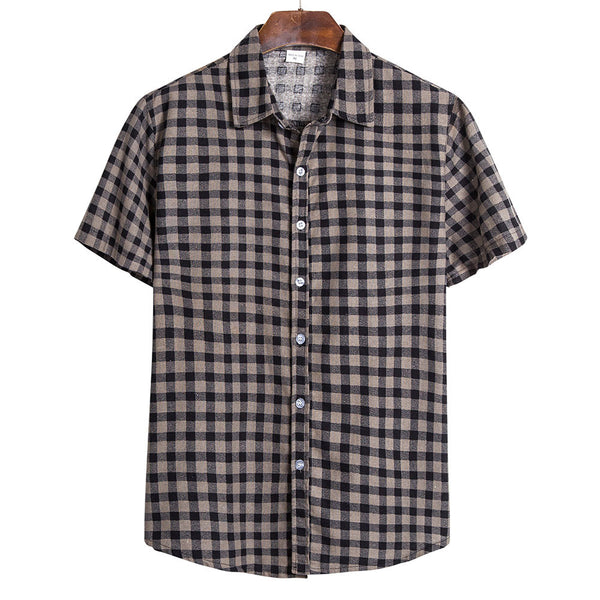 Camisa Holgada de Manga Corta para Hombre