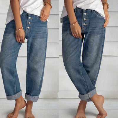 Pantalones Vaqueros Rectos Slim Casual de Corte Relajado - Image 9