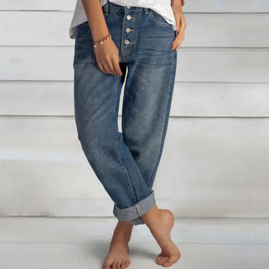 Pantalones Vaqueros Rectos Slim Casual de Corte Relajado - Image 5