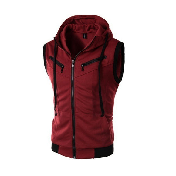 Chaleco Deportivo con Capucha para Hombre - Primavera y Verano