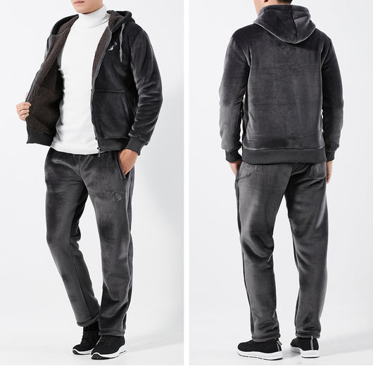 Cardigan Hoodie de Terciopelo para Hombre - Abrigo Cálido con Forro Polar - Image 13