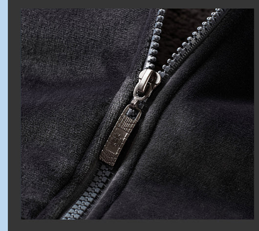 Cardigan Hoodie de Terciopelo para Hombre - Abrigo Cálido con Forro Polar - Image 21