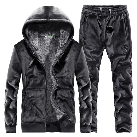 Cardigan Hoodie de Terciopelo para Hombre - Abrigo Cálido con Forro Polar - Image 2
