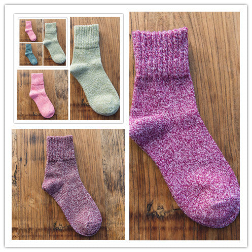 5 Pares de Calcetines Térmicos Invierno Mujer Algodón Grueso Transpirables - Image 6