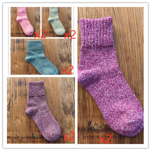 5 Pares de Calcetines Térmicos Invierno Mujer Algodón Grueso Transpirables - Image 8