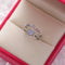 Sparkling Diamond Crystal Zircon Flower Ring Micro Inlaid Sweet Wild Love Flower Open Ring Bracelet I 1PCS