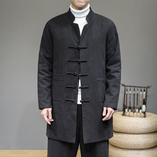 Chaqueta Acolchada Estilo Tang Clásica con Cierre de Disco - Image 12