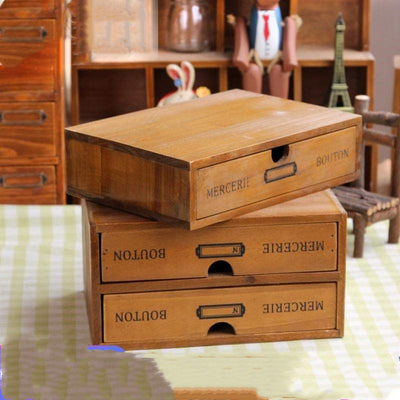 Organizador de Escritorio de Madera con Cajones - Base Elevada de Doble Nivel - Image 7