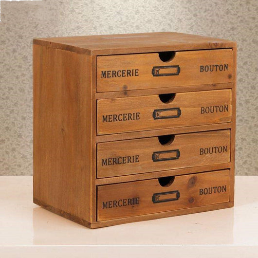 Organizador de Escritorio de Madera con Cajones - Base Elevada de Doble Nivel - Image 4