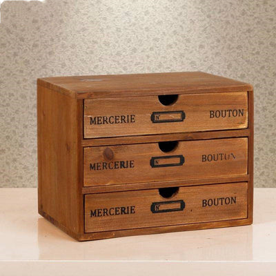 Organizador de Escritorio de Madera con Cajones - Base Elevada de Doble Nivel - Image 3