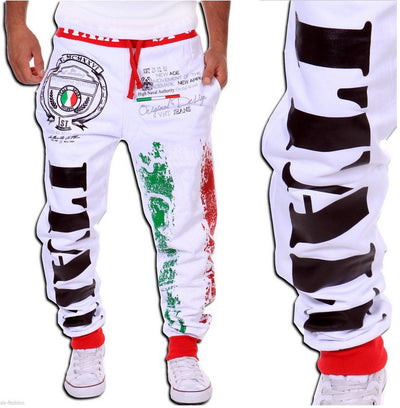 Pantalones Deportivos Casuales con Estampa Bandera Italiana para Hombre - Image 4