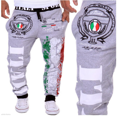 Pantalones Deportivos Casuales con Estampa Bandera Italiana para Hombre - Image 5