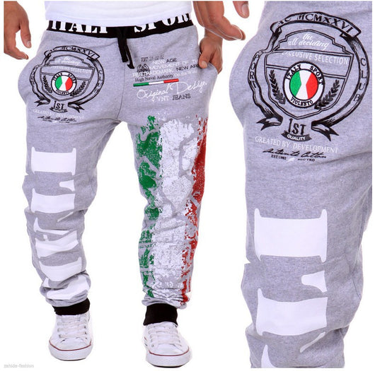Pantalones Deportivos Casuales con Estampa Bandera Italiana para Hombre - Image 5