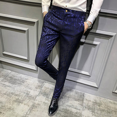 Pantalones Slim Fit Estilo Coreano con Textura Jacquard para Hombre - Image 12