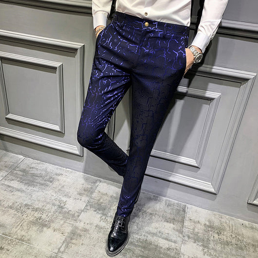 Pantalones Slim Fit Estilo Coreano con Textura Jacquard para Hombre - Image 12