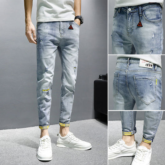 Pantalones Jeans Slim Fit Hombre - Diseño Moderno Primavera Otoño