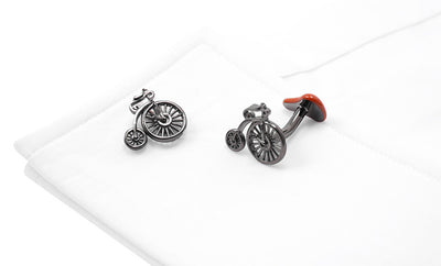 Gemelos Retro Bicicleta para Hombre - Puños Franceses Personalizables Negocios - Image 14