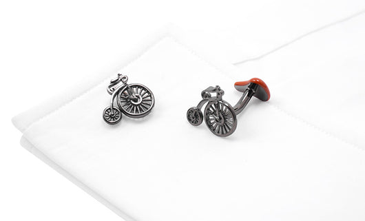 Gemelos Retro Bicicleta para Hombre - Puños Franceses Personalizables Negocios - Image 14