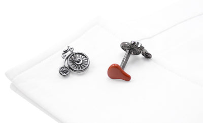 Gemelos Retro Bicicleta para Hombre - Puños Franceses Personalizables Negocios - Image 7