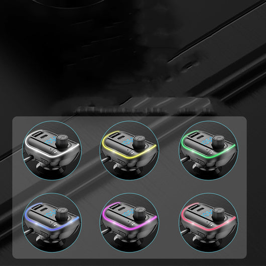 Transmisor FM Bluetooth con Luz Ambiente y Asistente de Voz - Image 5