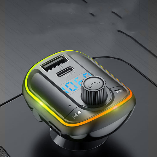 Transmisor FM Bluetooth con Luz Ambiente y Asistente de Voz - Image 4
