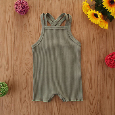 Enterizo de Verano para Bebé - Algodón Fruncido Casual con Tirantes - Image 8