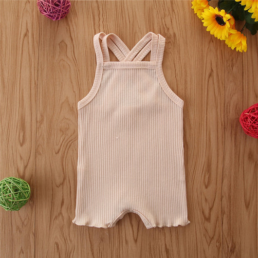 Enterizo de Verano para Bebé - Algodón Fruncido Casual con Tirantes - Image 12