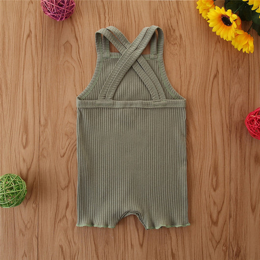 Enterizo de Verano para Bebé - Algodón Fruncido Casual con Tirantes - Image 15