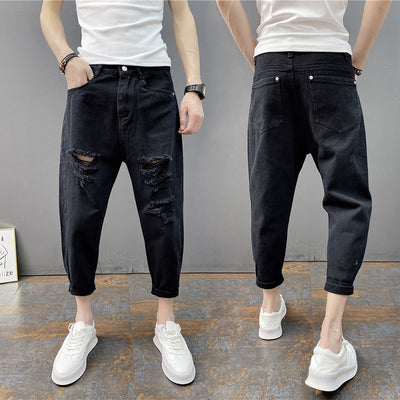 Pantalones Vaqueros Holgados para Hombre con Roturas en los Tobillos - Image 6