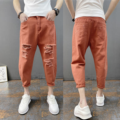 Pantalones Vaqueros Holgados para Hombre con Roturas en los Tobillos - Image 2