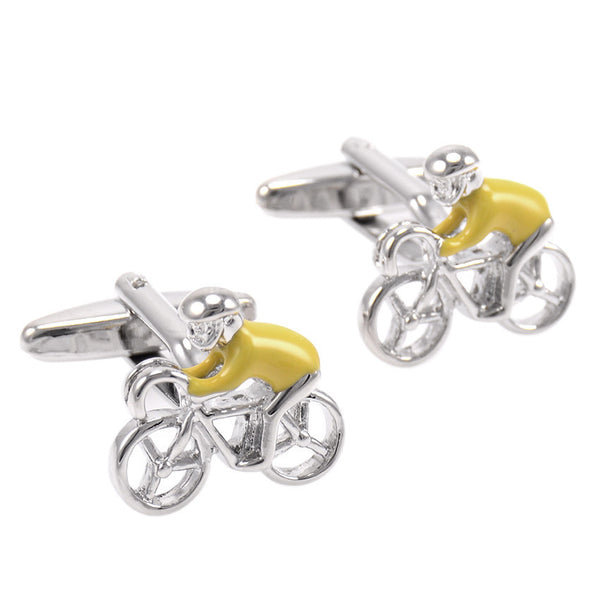 Gemelos Ciclismo Camisa Francesa Atleta Amarillo