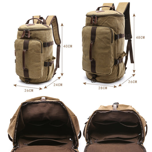 Mochila de Viaje Estilo Europeo Vertical Cuadrada - Bolsa Canvas Grande Escolar - Image 11