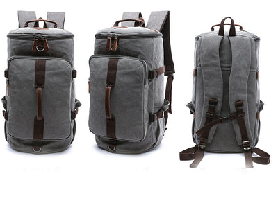 Mochila de Viaje Estilo Europeo Vertical Cuadrada - Bolsa Canvas Grande Escolar - Image 12