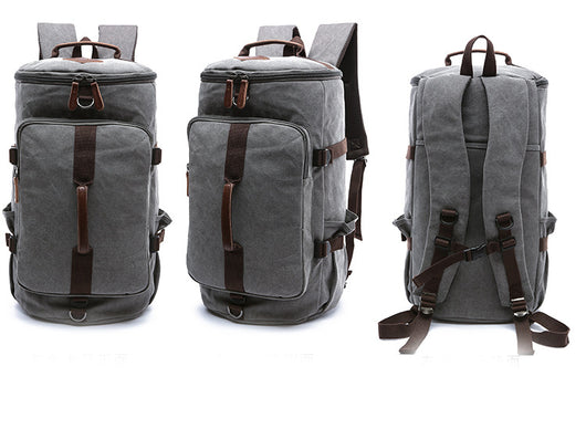 Mochila de Viaje Estilo Europeo Vertical Cuadrada - Bolsa Canvas Grande Escolar - Image 3