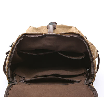 Mochila de Viaje Estilo Europeo Vertical Cuadrada - Bolsa Canvas Grande Escolar - Image 5