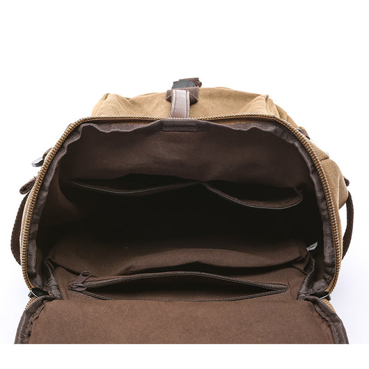 Mochila de Viaje Estilo Europeo Vertical Cuadrada - Bolsa Canvas Grande Escolar - Image 5