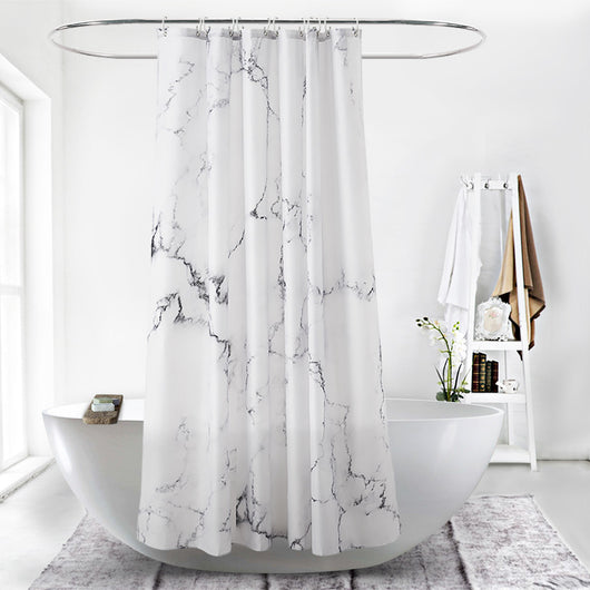 Cortina de Baño Marmolada Impermeable de Poliéster