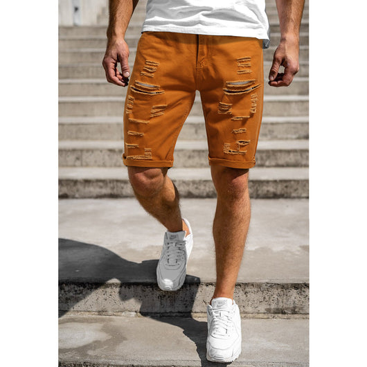 Shorts Vaquero Rotos para Hombre - Corte Casual Clásico - Image 11