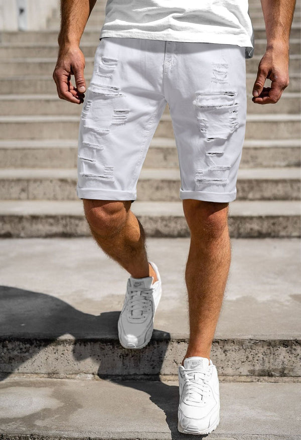 Shorts Vaquero Rotos para Hombre - Corte Casual Clásico - Image 2