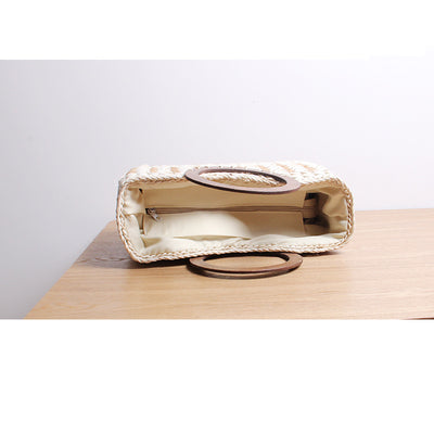 Bolsa de Playa Tejida a Mano con Fibra de Maíz - Estilo Retro - Image 2