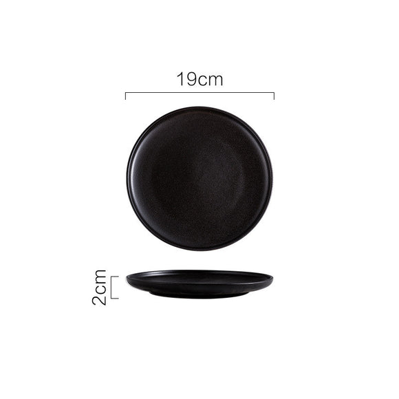 Plato Negro de Cerámica para Carnes