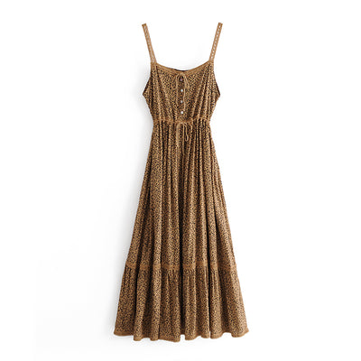 Vestido Estampado Leopardo con Detalles de Encaje - Image 11