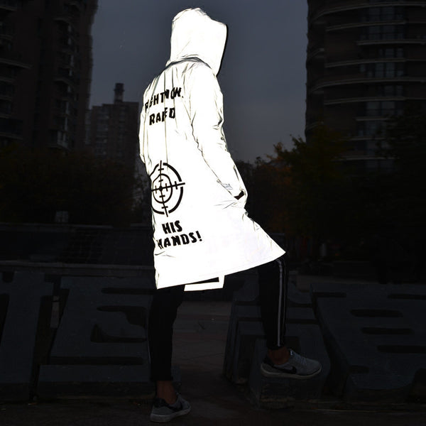 Chaqueta Cortavientos Reflectante 3M Unisex - Abrigo Deportivo con Capucha Térmica Talla Grande