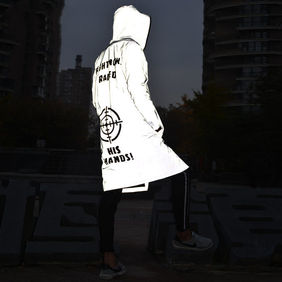 Chaqueta Cortavientos Reflectante 3M Unisex - Abrigo Deportivo con Capucha Térmica Talla Grande